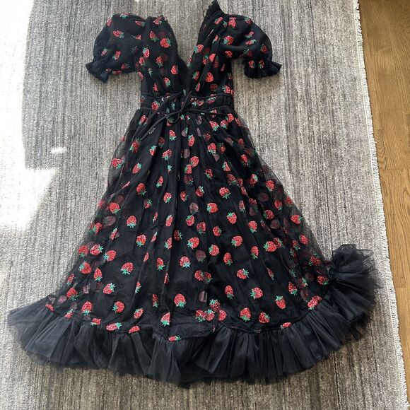 Likira Matoshi Strawberry Sparkle Midi Dress S - Picture 2 of 10